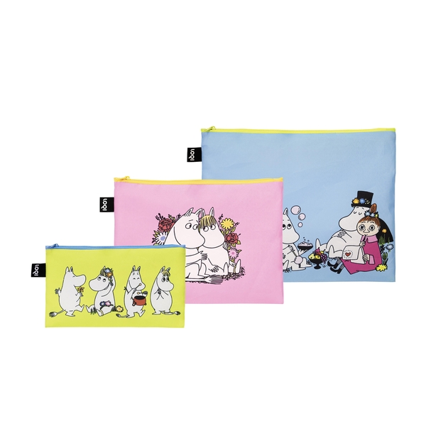 LOQI Moomin Zip Pockets Set of 3